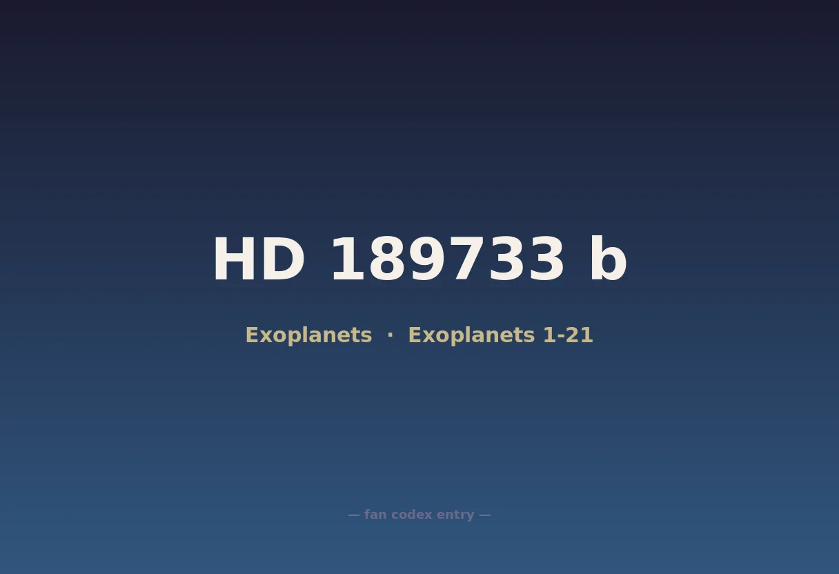 HD 189733 b