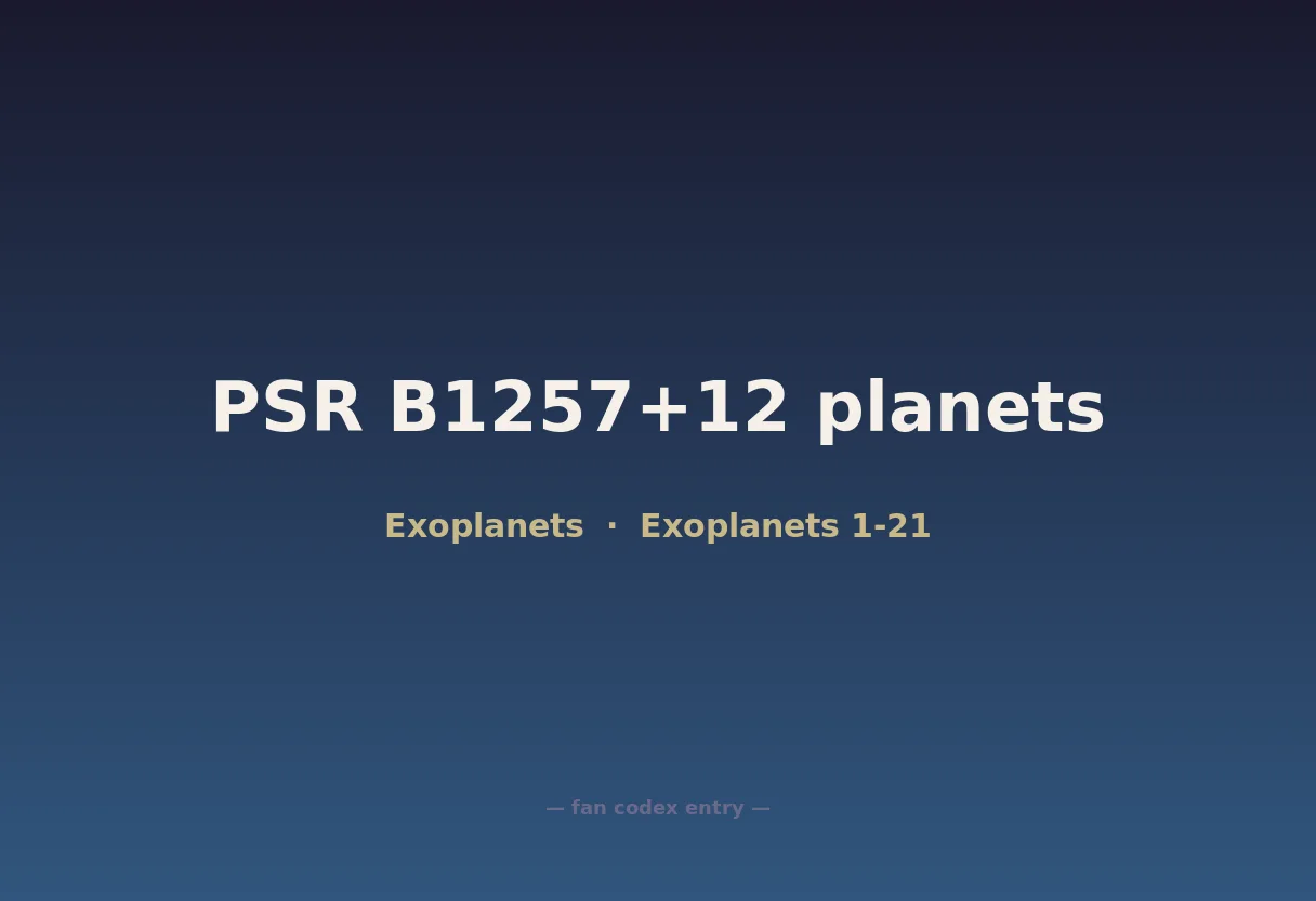 PSR B1257+12 planets