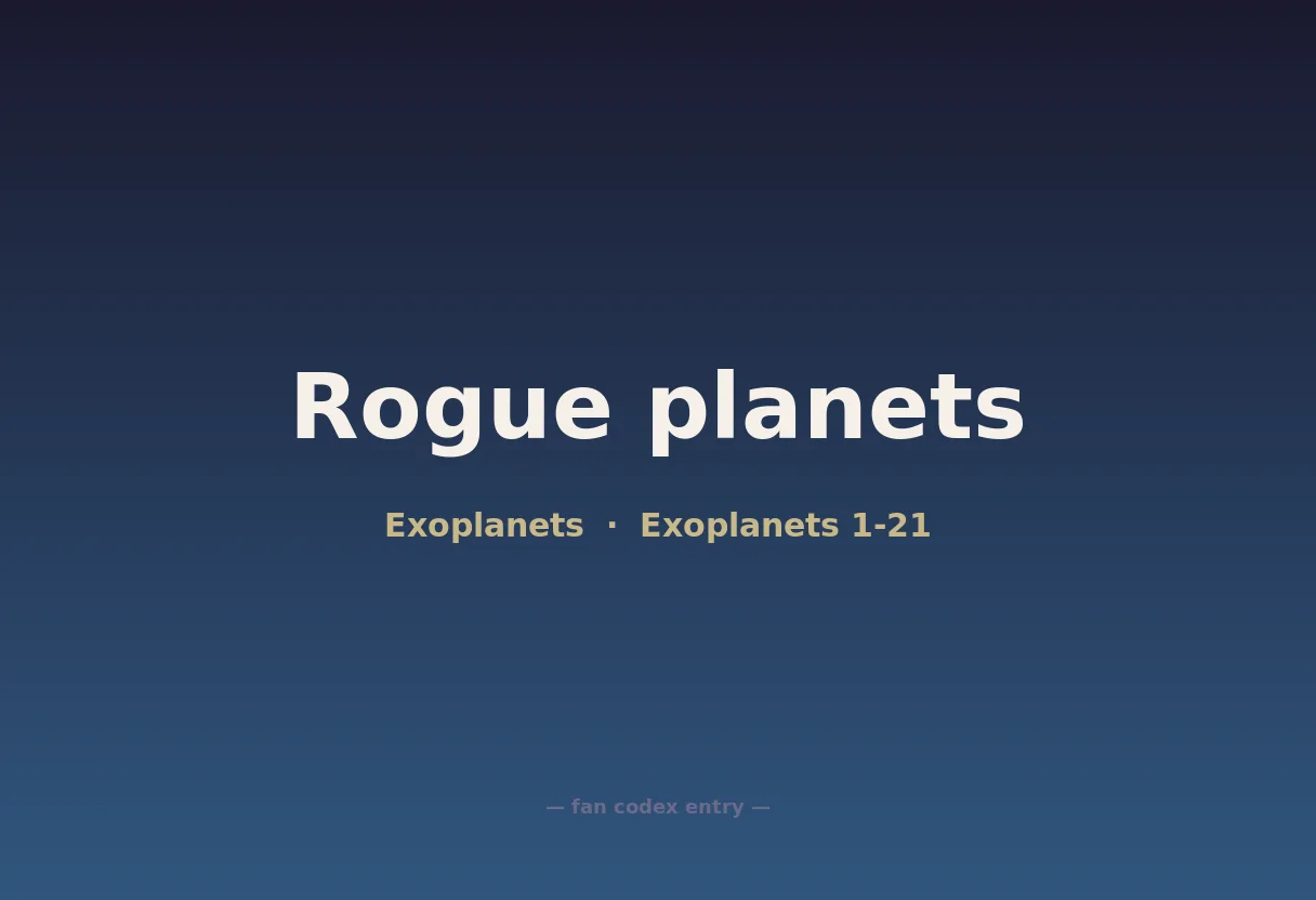 Rogue planets