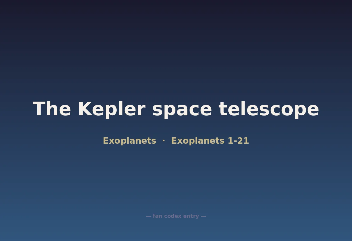 The Kepler space telescope