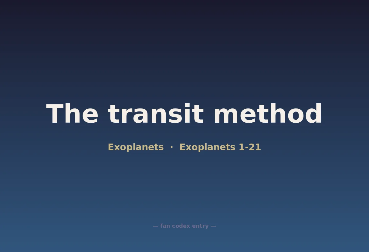 The transit method